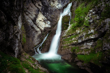 Fototapeta na wymiar waterfall in Slovenia