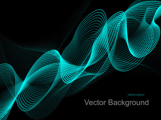 Vector blue technology design. Abstract particle flow. Science Wallpaper.Technology poster.