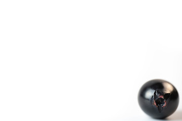 Black grape on a white background