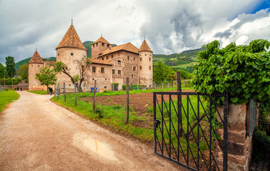 Fototapeta na wymiar Castel Mareccio (Maretsch Castle) is a castle located in the historic center of Bolzano, South Tyrol, northern Italy.