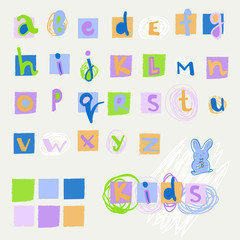 Colorful alphabet for children