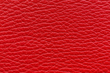 Fototapeta premium Embossed red leather. Genuine leather surface.