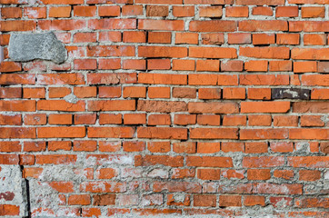 weathered red brick wall background
