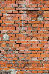 weathered red brick wall background