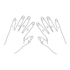 Hands vector illustration.