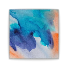Abstract vector hand-drawn watercolor background. Colourful