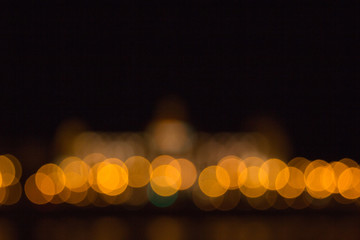blurry lights of a big city at night. Background for travel photos. bokeh advertising poster