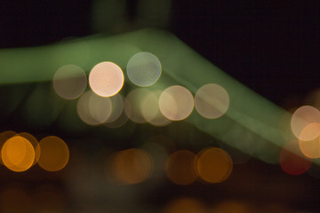 blurry lights of a big city at night. Background for travel photos. bokeh advertising poster