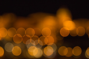 blurry lights of a big city at night. Background for travel photos. bokeh advertising poster