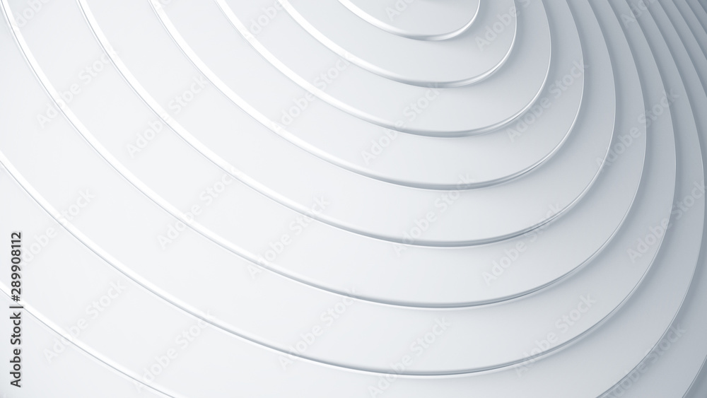 Wall mural bright and clean abstract background. 3d circles render illustration. modern pattern for business sl