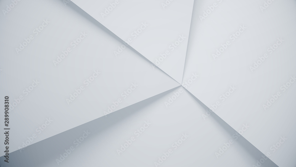 Wall mural triangles abstract background. clean and simple pattern for business template. 3d illustration.