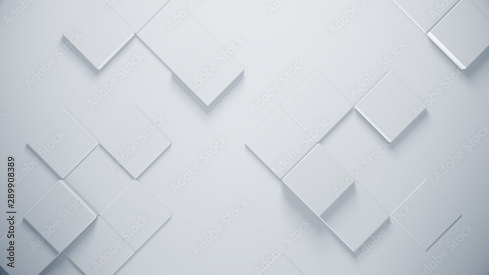 Wall mural 3d surface render illustration with rhombus. geometric abstract background in minimal style. modern 
