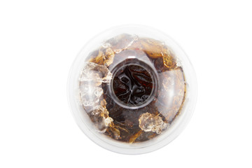 Ice coffee isolated on white background. Clipping path.