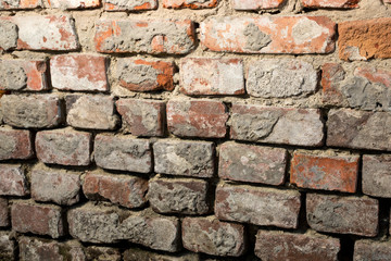 Texture of a brick wall. The old wall.