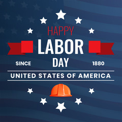 Happy Labor Day card. Ad concept. Design template. Vector illustration