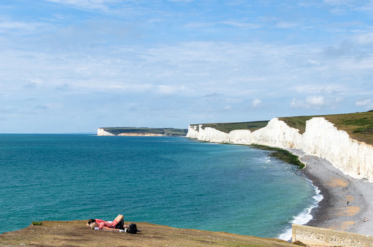 Birling Gap and the Seven Sisters Cliffs in East Sussex, England