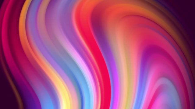 Gradient of rainbow colors are cyclically shifting in loop. It is 4k beautiful abstract background with seamless looping animation for holiday presentations or trendy stuff in motion design style.