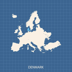 map of Denmark