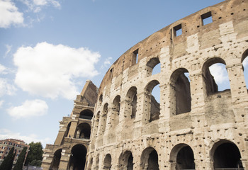 Fototapeta premium Colosseum of Rome historic monument city emblem
