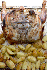 baked chicken with potatoes