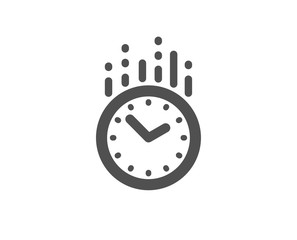 Clock sign. Time management icon. Watch symbol. Classic flat style. Simple time icon. Vector