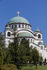 Fototapeta na wymiar Church of Saint Sava in city of Belgrade, Serbia