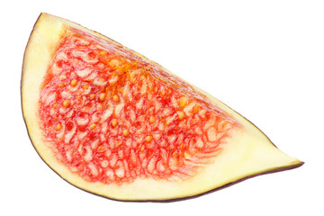 slice of fig isolated on white. Clipping Path