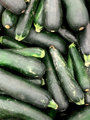 Fresh zucchini. Fresh zucchini flatlay. fresh green zucchini background