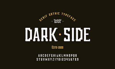 Hand drawn alphabet font.