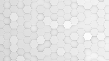 Silver hexagonal grid background - obrazy, fototapety, plakaty