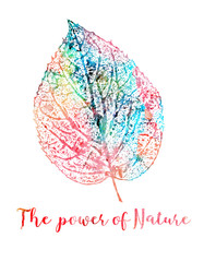 The power of nature - watercolour leaf