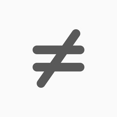 not equal icon