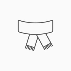 scarf icon, muffler vector