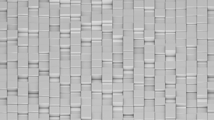 Grid of white cubes. 