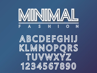 Modern elegant font and alphabet, abc typography design. vector