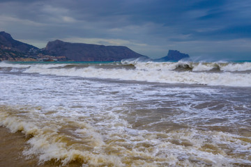 ALTEA, SPAIN - SEPTEMBER 12, 2019: Beautiful views of Altea with gorgeous sea and incredible nature 