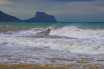 ALTEA, SPAIN - SEPTEMBER 12, 2019: Beautiful views of Altea with gorgeous sea and incredible nature 