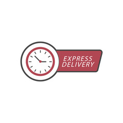 express delivery service flat vector illustration.