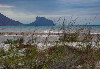 ALTEA, SPAIN - SEPTEMBER 12, 2019: Beautiful views of Altea with gorgeous sea and incredible nature 