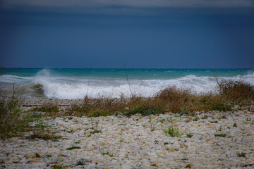 ALTEA, SPAIN - SEPTEMBER 12, 2019: Beautiful views of Altea with gorgeous sea and incredible nature 