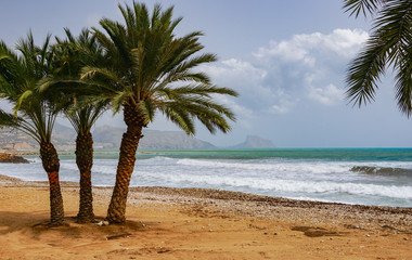 ALTEA, SPAIN - SEPTEMBER 12, 2019: Beautiful views of Altea with gorgeous sea and incredible nature 