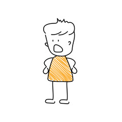 Character with yelling emoji