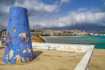 ALTEA, SPAIN - SEPTEMBER 12, 2019: Beautiful views of Altea with old town and incredible nature 