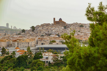 ALTEA, SPAIN - SEPTEMBER 12, 2019: Beautiful views of Altea with old town and incredible nature 