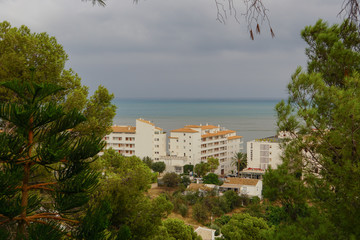 ALTEA, SPAIN - SEPTEMBER 12, 2019: Beautiful views of Altea with gorgeous sea and incredible nature 
