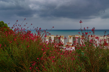 ALTEA, SPAIN - SEPTEMBER 12, 2019: Beautiful views of Altea with gorgeous sea and incredible nature 