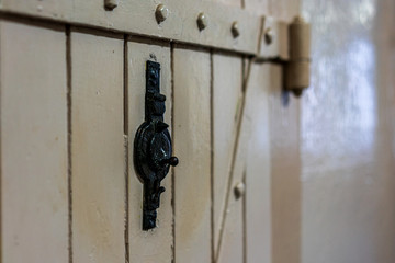 Door an old prison cell .