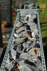 Steinmauer im Jüdischen Friedhof in Mülheim an der Ruhr