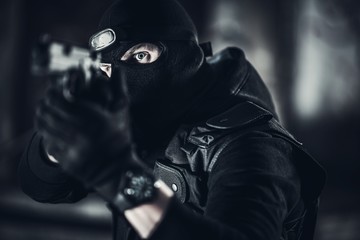 Face Mask Men with a Gun