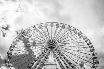 Grande rouge en noir et blanc